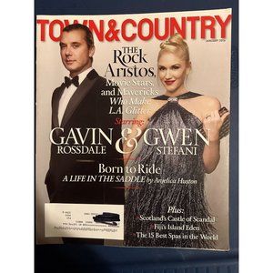 TOWN AND COUNTRY MAGAZINE JANUARY 2014 Gwen Stefani Gavin Rossdale